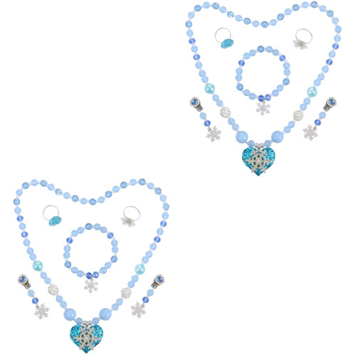 2Sets Snowflake Thema Sieraden Set Met Ketting Armband 2