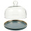 1Set Keramik Kuchenplatte Mit Glasdeckel Bunt Snack Teller Abdeckbar 9