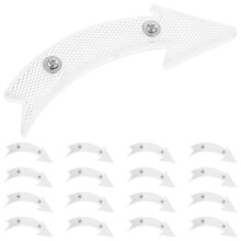 40St Compacte Plastic Fietsreflectoren Wit Voor Veilige Nachtritten