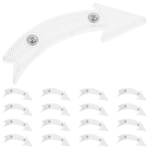 40St Compacte Plastic Fietsreflectoren Wit Voor Veilige Nachtritten