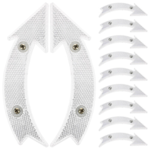 40St Compacte Plastic Fietsreflectoren Wit Voor Veilige Nachtritten 1