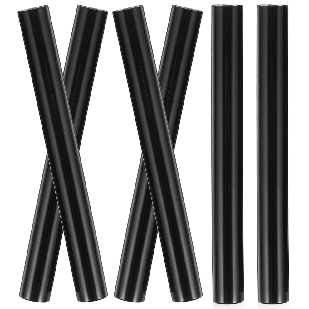 Vaguelly Black 6Pcs Acrylic Manicure Pen Caps Lightproof Nail Art Pen Covers
