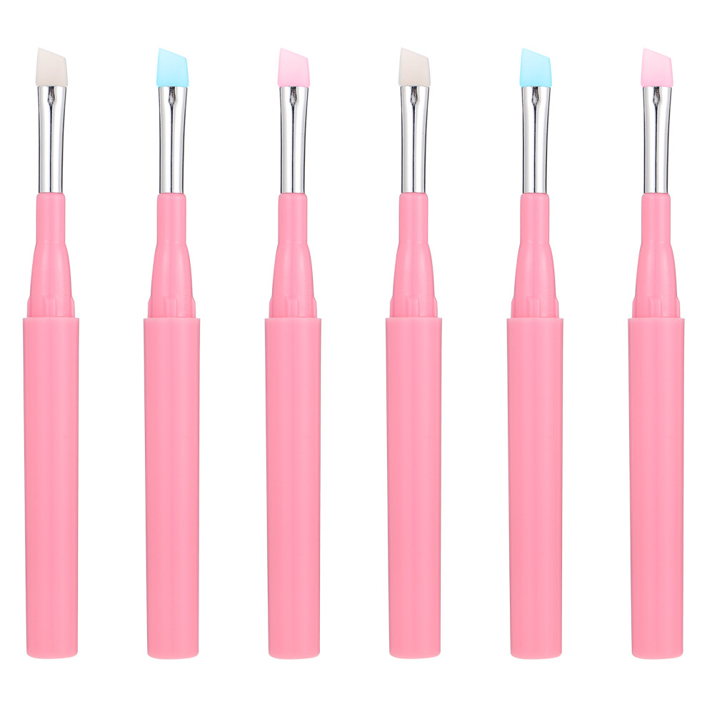 Iplusmile 6 Pcs Cosmetic Eyebrow Brush Silicone Makeup Tool Travel
