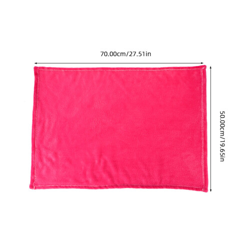 Solid Color Dog Blankets Rosy Polyester Fiber 1pack 2