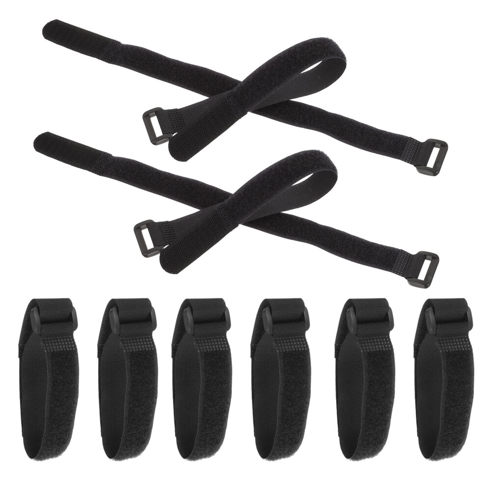 12Pcs Reusable Black Nylon Cable Ties With Buckle For Cord Management 3292820240668