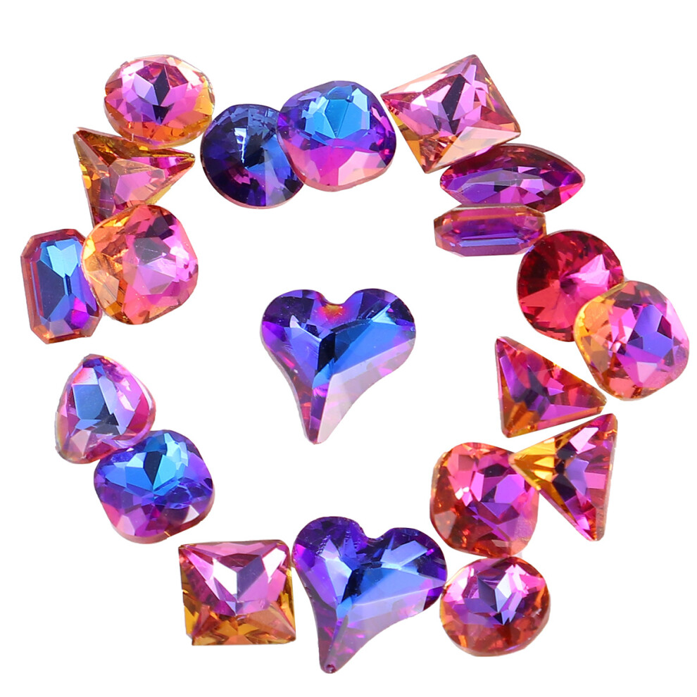 Aboofan Purple 20Pcs Nail Stickers For Stylish Nail Decoration And Manicure