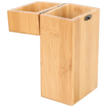 Bamboe En Hout Eetstokjeshouder Goudkleurig Voor Buiten