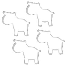 8Pcs Thickened Stainless Steel Zebra Shape Fruit and Cookie Cutters