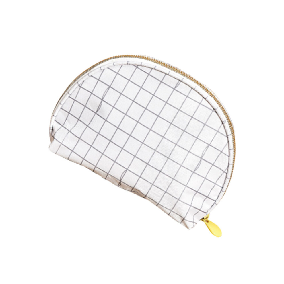 Solustre Beige 1Pc Compact Hand Bag For Cosmetics And Toiletries