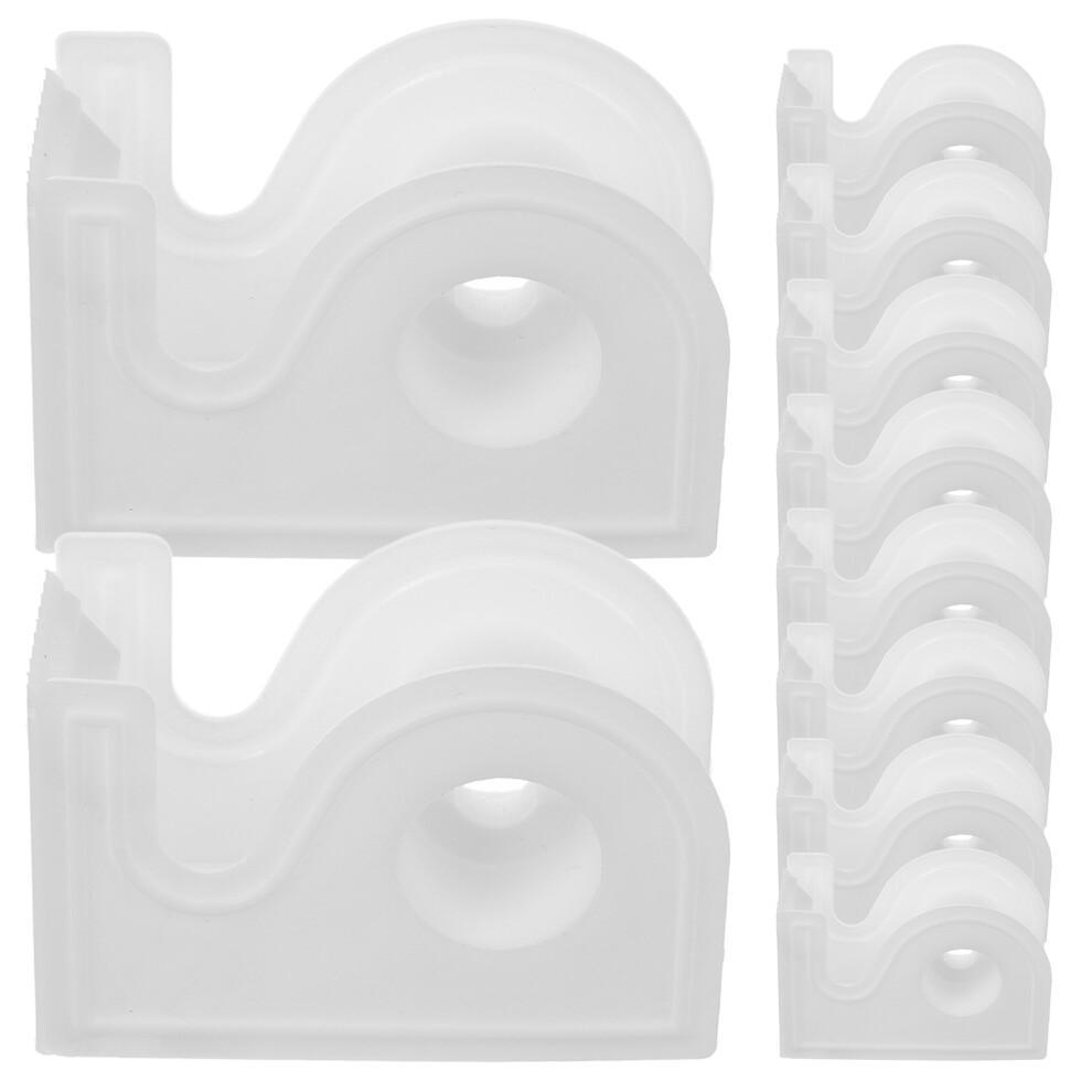 Solustre White 10Pcs Portable Lash Tape Holders Plastic Eyelash Tape Dispenser