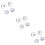 3Pcs Silver Magnetic Bag Clasps Round Sewing Buttons Durable Brass 9
