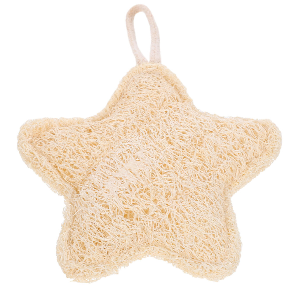Aboofan Beige Loofah Sponge Body Scrubber Soft Exfoliating Bath Brush