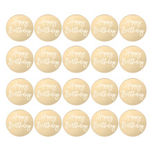 20pcs Birthday Cake Decoration Chocolate Baby Acrylic Round