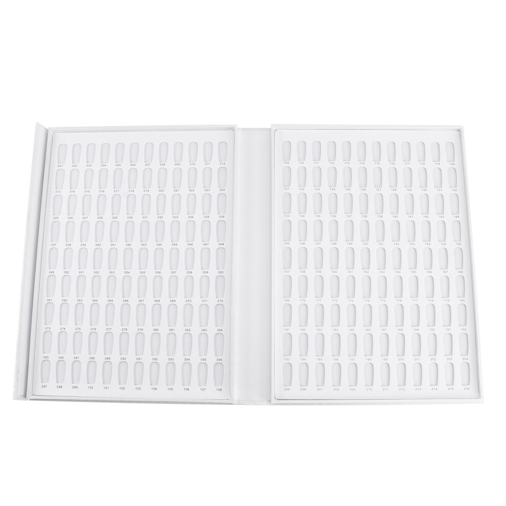 Artibetter White 3Pcs Nail Color Cards For Uv Gel Polish Display Nail Art Salon