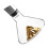 1Pc Golden Crystal Wine Decanter Handheld Elegant Fast Wine Container 3