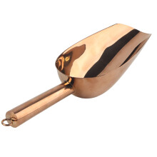 Stainless Steel Ice Scoop Rose Gold Food Grade U Shape with Ergonomic Grip for Kitchen Bar Restaurant