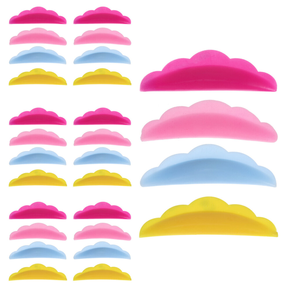 Artibetter 40 Pairs Eyelash Silicone Gasket Hair Iron Silica Gel Curly