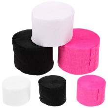 6 Rolls Rose Gold Birthday Decorations Colored Crepe Paper