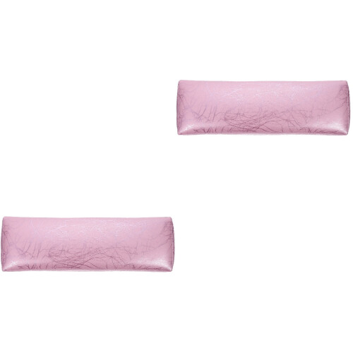 2Pcs Manicure Hand Cushion Pink Leather Nail Art Rest Accessory 2