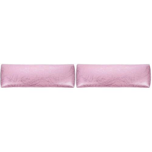 2Pcs Manicure Hand Cushion Pink Leather Nail Art Rest Accessory 1