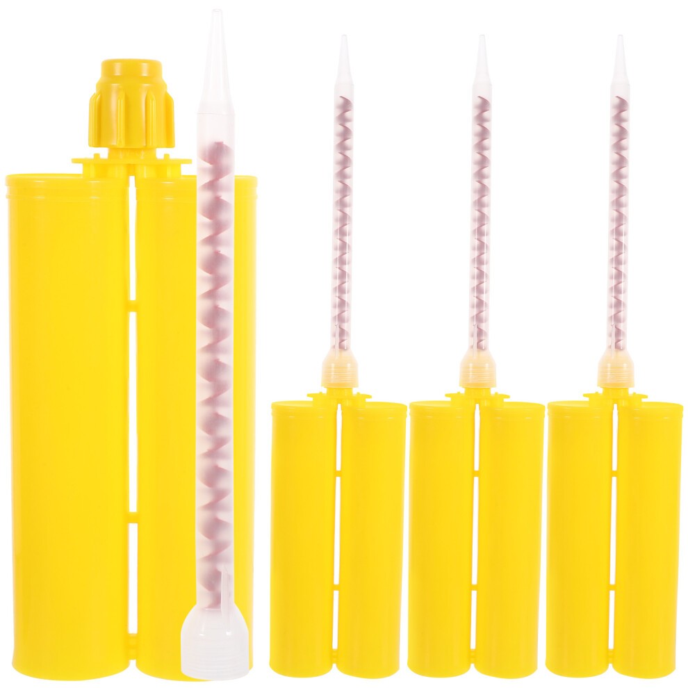 4Sets White Reusable Plastic Caulk Tubes For Home Diy Sealant Storage 3212096135352