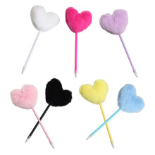 7St Ergonomische Balpennen Met Fluffy Hart Voor Dagelijks Schrijven