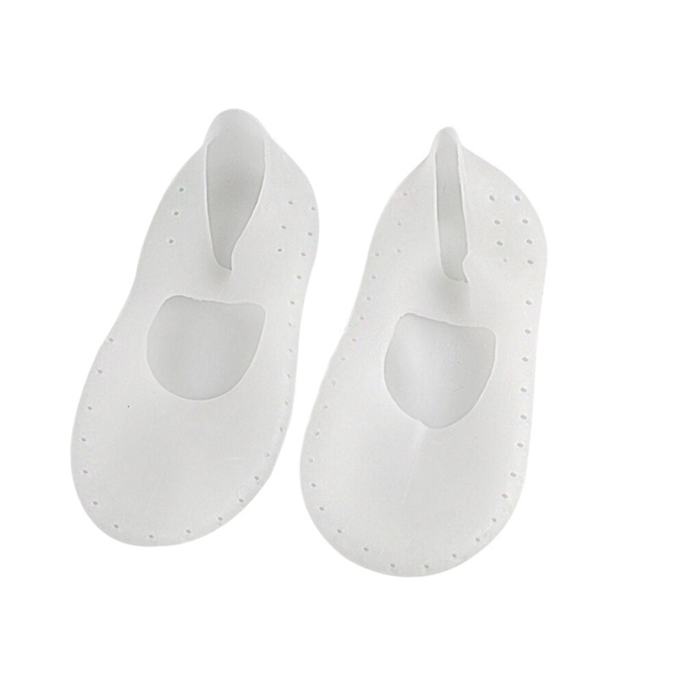 Iplusmile White 1Pair Forefoot Cushion Socks Non-Allergic Shallow Pad For Shoes