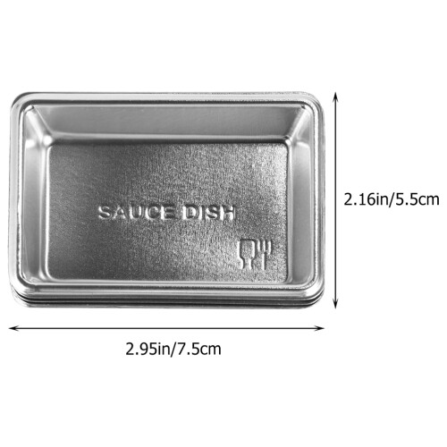 200Pcs Silver Plastic Disposable Sauce Containers Seasoning Dishes 1