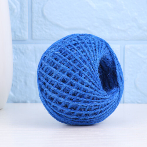 Raindrops 1 Roll Coloured Macrame Cord Jute Dark Blue For Creative Use 2