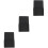 3Pcs Durable Felt Bedside Hanging Organizer Pocket Dark Grey 5