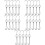 25Pcs Stainless Steel Double Roast Hooks Silver for Meat Poultry Bbq 9