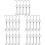 25Pcs Stainless Steel Double Roast Hooks Silver for Meat Poultry Bbq 8