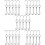 25Pcs Stainless Steel Double Roast Hooks Silver for Meat Poultry Bbq 10