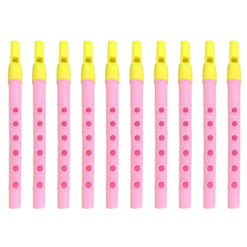 10Pcs Lightweight Pink Plastic Clarinet for Children Beginner Playing