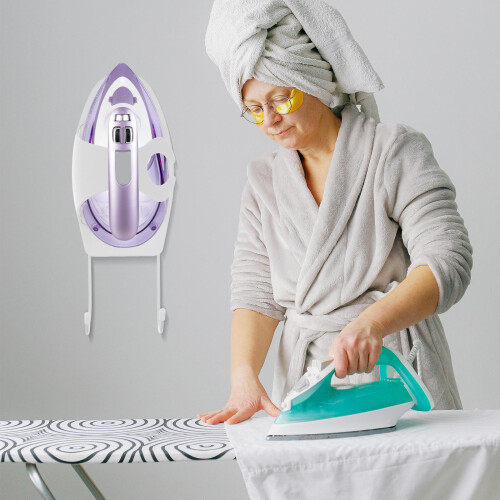 Curling Iron Holder White Abs 1set 12x5.7x3.7in 2