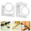 6 Pcs Bathroom Curtain Rod Brackets Shower Accessories 10