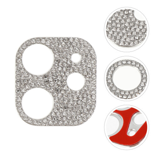 1Pc Camera Lens Protective Frame With Rhinestone For Iphone12 2