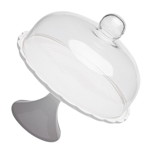 1Pc Durable Ceramic Glass Food Cover Multipurpose Cake Display Tray