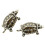 2Pcs Creative Brass Turtle Adornments Durable Golden Desktop Figurines 4