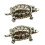 2Pcs Creative Brass Turtle Adornments Durable Golden Desktop Figurines 6