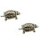 2Pcs Creative Brass Turtle Adornments Durable Golden Desktop Figurines 8