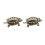 2Pcs Creative Brass Turtle Adornments Durable Golden Desktop Figurines 1
