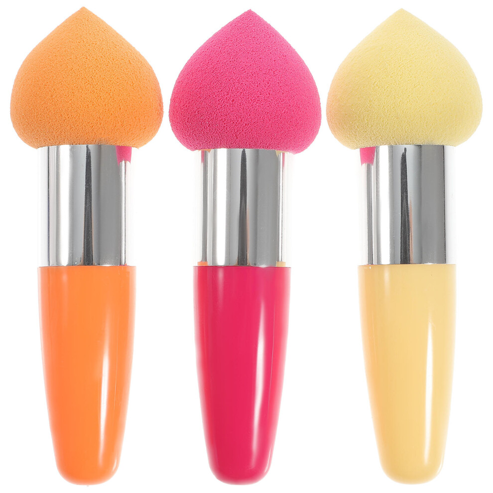 Ohphcall 3Pcs Makeup Sponge Brushes Assorted Colors Cosmetic Tools For Women