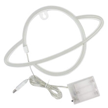 White Neon Night Shape LED Bedside Table Lamp