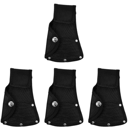 4Pcs Nylon Axe Cover with Snap Closure Universal Hatchet Case Black 2