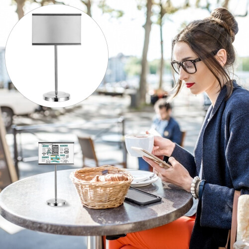 1Pièces Porte-Cartes Argenté Réutilisable Pour Menu Décorations 1