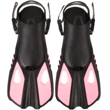 1Pair Lightweight Pink Rubber Swimming Fins for Swim Training