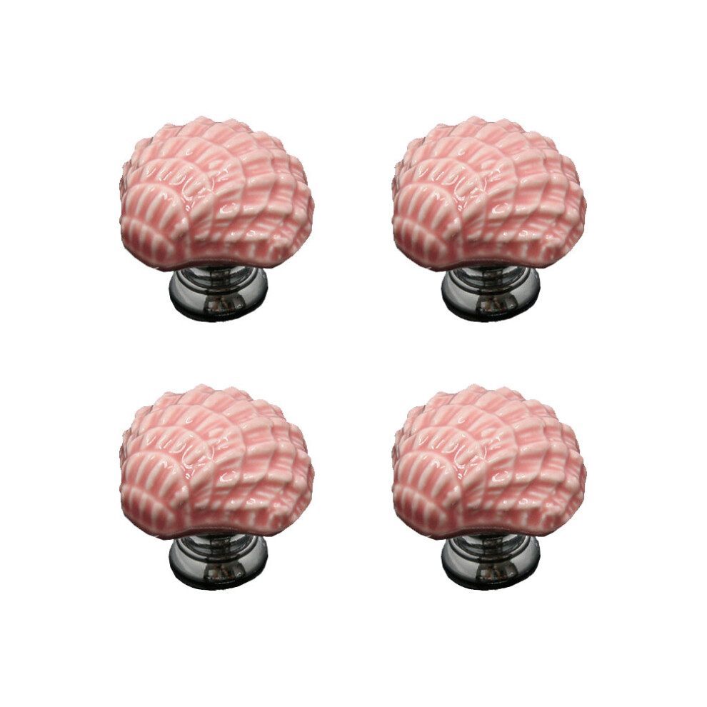 8Pcs Pink Ceramic Cabinet Knobs Durable Drawer Pull Handles For Home 013748080289