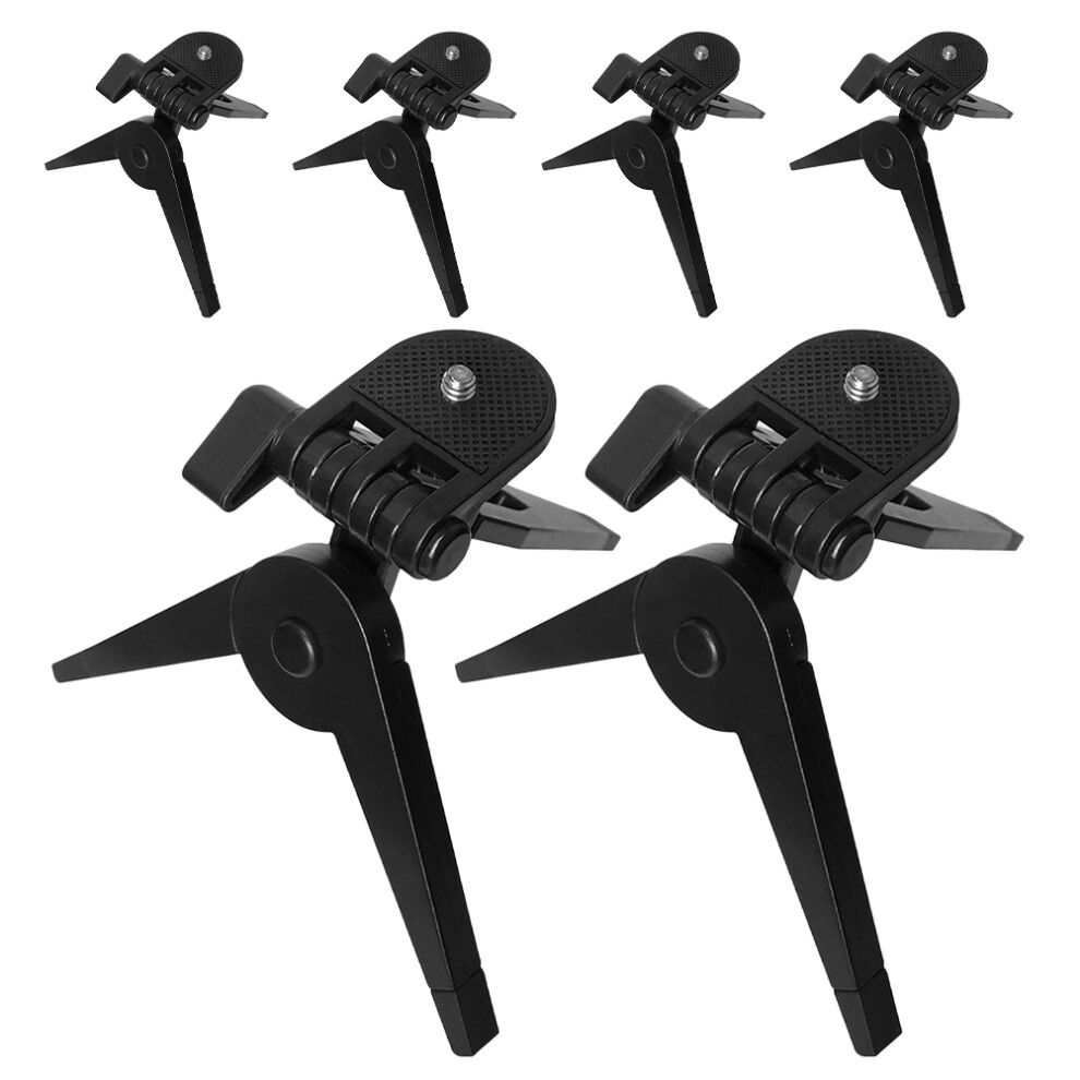 6Pcs Abs Tabletop Phone Tripod Stable Camera Stand For Travel Black 3062324907424