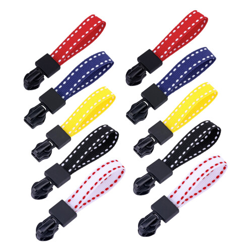 20Pcs Assorted Color Zipper Pullers Durable Heads for Bag Replacement
